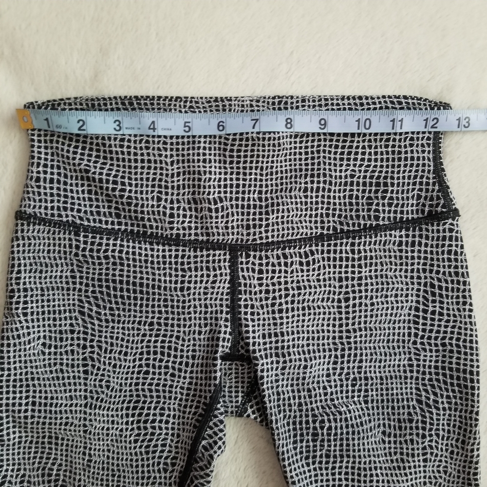 LULULEMON Wunder Under Pant III Fall Net White Black Size 4 - Picture 13 of 16